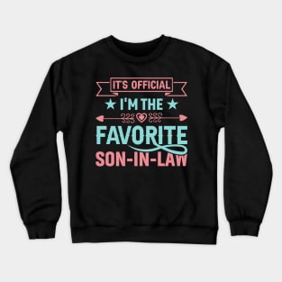 My Son In Law Is My Favorite Child Funny Family Humor Groovy Crewneck Sweatshirt